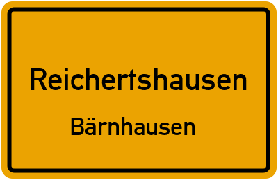Ortsschild Reichertshausen Bärnhausen