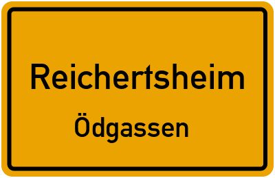 Straßenverzeichnis Reichertsheim Ödgassen