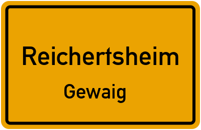 Straßenverzeichnis Reichertsheim Gewaig