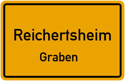 Ortsschild Reichertsheim Graben