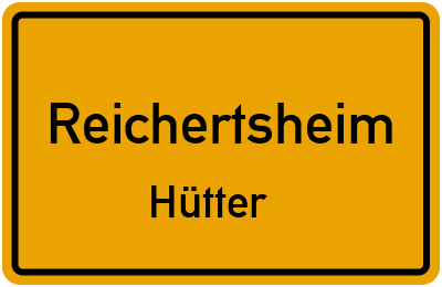Straßenverzeichnis Reichertsheim Hütter