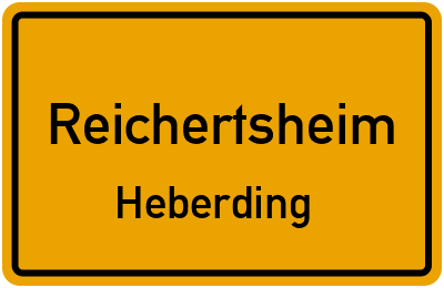 Straßenverzeichnis Reichertsheim Heberding