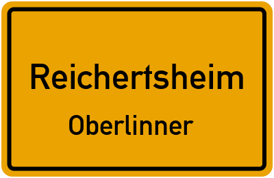 Ortsschild Reichertsheim Oberlinner