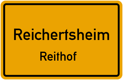 Straßenverzeichnis Reichertsheim Reithof