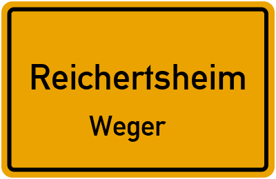 Straßenverzeichnis Reichertsheim Weger