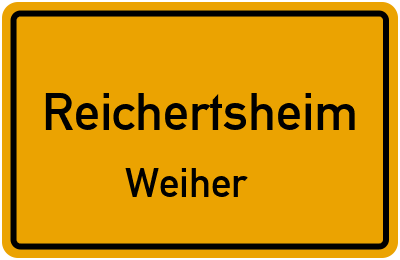 Straßenverzeichnis Reichertsheim Weiher