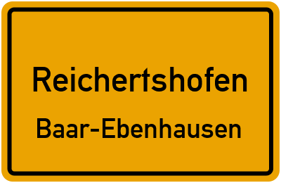 Straßenverzeichnis Reichertshofen Baar-Ebenhausen