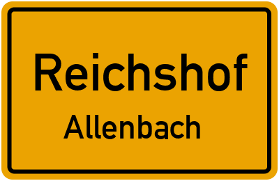 Ortsschild Reichshof Allenbach