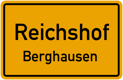 Ortsschild Reichshof Berghausen