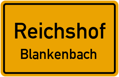 Ortsschild Reichshof Blankenbach