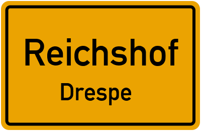 Ortsschild Reichshof Drespe