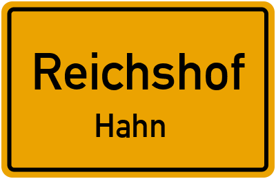Ortsschild Reichshof Hahn