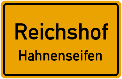 Ortsschild Reichshof Hahnenseifen