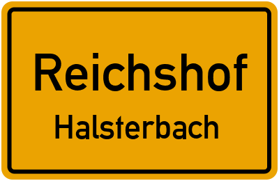 Ortsschild Reichshof Halsterbach