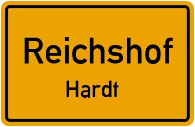 Ortsschild Reichshof Hardt