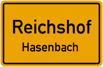 Ortsschild Reichshof Hasenbach