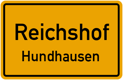 Ortsschild Reichshof Hundhausen