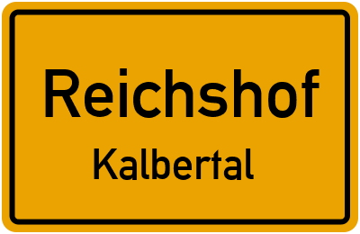 Ortsschild Reichshof Kalbertal