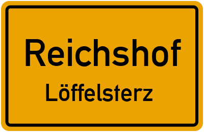 Ortsschild Reichshof Löffelsterz