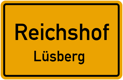 Ortsschild Reichshof Lüsberg