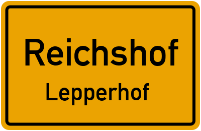 Ortsschild Reichshof Lepperhof