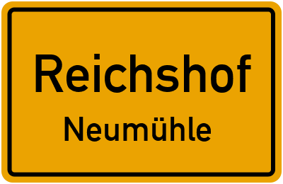 Ortsschild Reichshof Neumühle