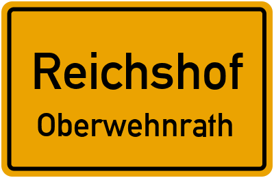 Ortsschild Reichshof Oberwehnrath