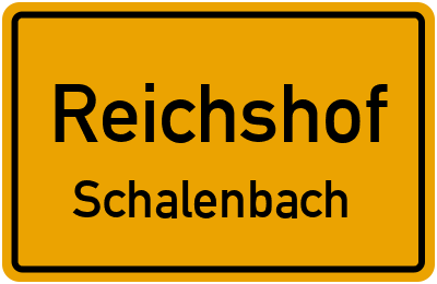 Ortsschild Reichshof Schalenbach