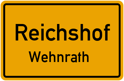 Ortsschild Reichshof Wehnrath