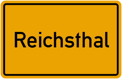 Ortsschild von Gemeinde Reichsthal in Rheinland-Pfalz