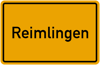 Ortsschild von Reimlingen in Bayern