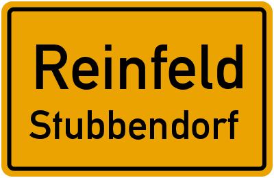 Straßenverzeichnis Reinfeld Stubbendorf