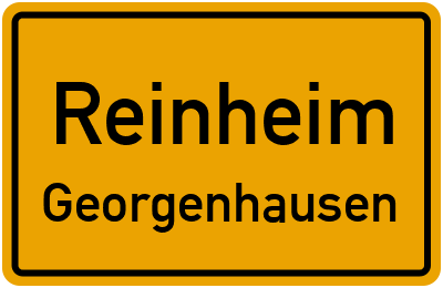 Ortsschild Reinheim Georgenhausen