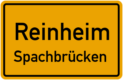 Ortsschild Reinheim Spachbrücken