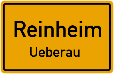 Ortsschild Reinheim Ueberau