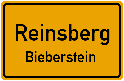 Straßenverzeichnis Reinsberg Bieberstein
