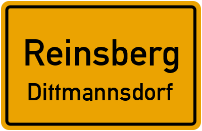 Straßenverzeichnis Reinsberg Dittmannsdorf