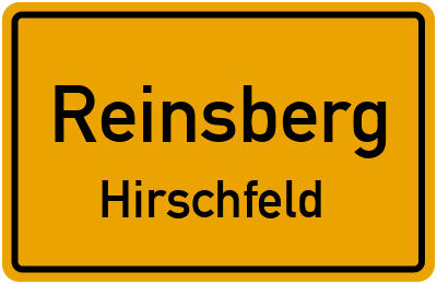 Straßenverzeichnis Reinsberg Hirschfeld