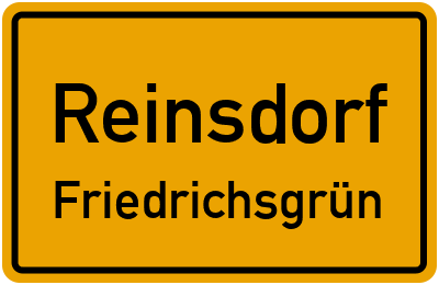 Ortsschild Reinsdorf Friedrichsgrün