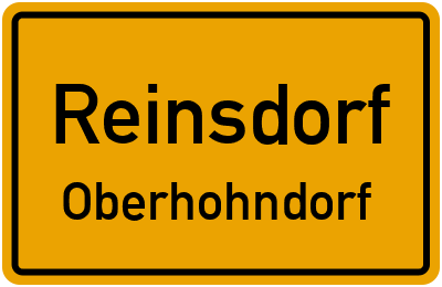 Straßenverzeichnis Reinsdorf Oberhohndorf