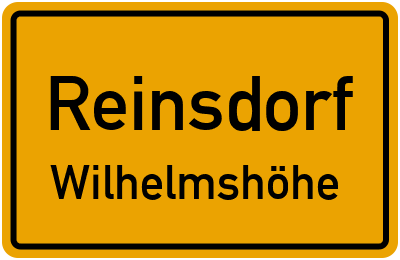 Straßenverzeichnis Reinsdorf Wilhelmshöhe
