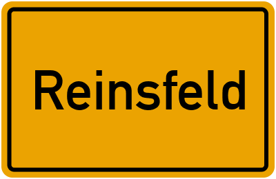 Ortsschild von Reinsfeld in Rheinland-Pfalz