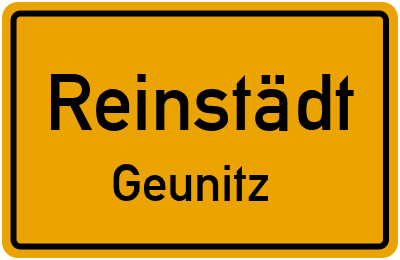 Straßenverzeichnis Reinstädt Geunitz