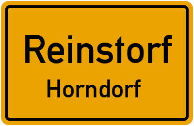 Ortsschild Reinstorf Horndorf