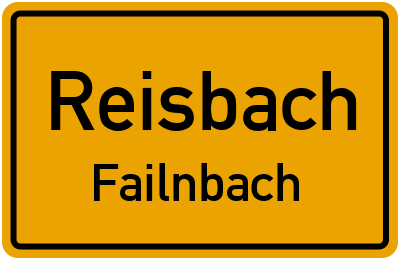 Ortsschild Reisbach Failnbach