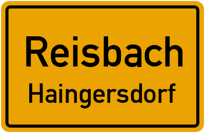 Ortsschild Reisbach Haingersdorf