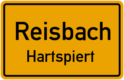 Ortsschild Reisbach Hartspiert