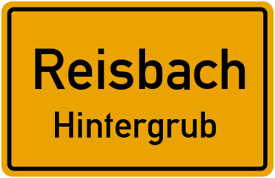 Ortsschild Reisbach Hintergrub