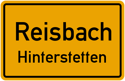 Ortsschild Reisbach Hinterstetten
