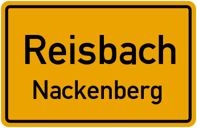 Ortsschild Reisbach Nackenberg